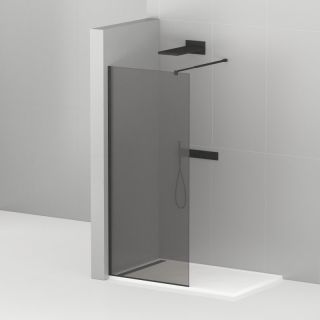 Душевая перегородка CEZARES LIBERTA-L-1-120-120-GR-NERO кронштейн 120см