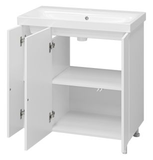 Напольная тумба под раковину Misty Лира 80см белый