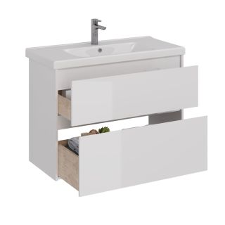 Тумба под раковину Lemark Combi LM03C100T 100 см белый глянец