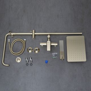 Душевая стойка Lemark Ursus LM7260BG брашированное золото