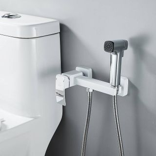 Гигиенический душ со смесителем Rose R1505F-1 белый/хром