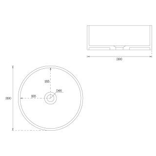 Раковина накладная by Deonria Lolli 40см белый