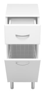 Напольная тумба Misty Люси с бельевой корзиной 30см белый