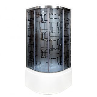 Душевая кабина Deto BМ4510 с электрикой BLACK 100х100х220 см