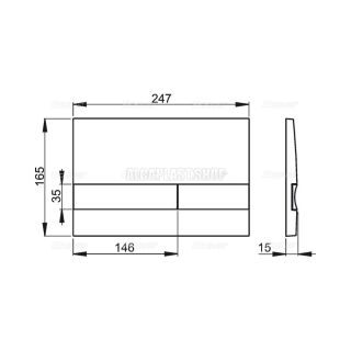 Кнопка смыва AlcaPlast для инсталляции хром глянцевый M1741