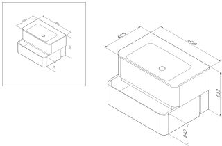 Am.pm Sensation M30FHX0802NF тумба под раковину 80 см орех