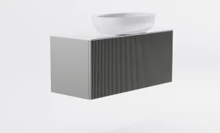 Тумба с раковиной Astra-Form М-40 Slim 4631177714603 90 см серый матовый