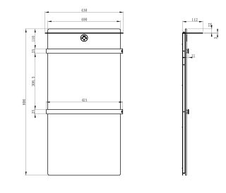 Полотенцесушитель электрический Wonzon & Woghand Stuttgart WW-A504-BR 43x80 см с каменной плитой чёрный мрамор/брашированный никель