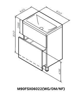 Am.Pm Gem M90FSX06022WG32 тумба под раковину 60 см белый