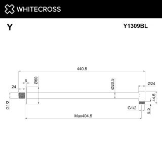 Кронштейн душевой настенный WHITECROSS Y1309GM оружейная сталь