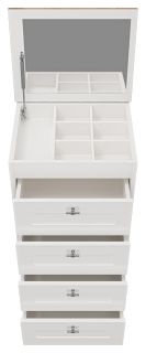 Комод с зеркалом Misty Марта 50см белый