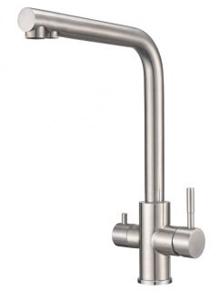 Смеситель для кухни Milacio Ultra MCU.553.SS под фильтр с краном для питьевой воды нержавеющая сталь