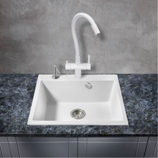 Смеситель для кухни Milacio Ultra MCU.560.WH под фильтр с краном для питьевой воды и гибким изливом белый