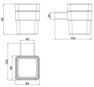 Держатель со стаканом Milacio Ultra MCU.951.MB чёрный матовый