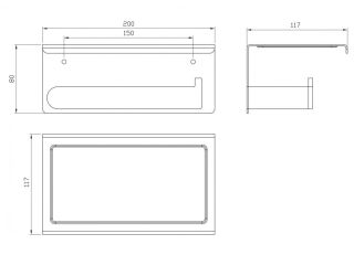 Держатель для туалетной бумаги Milacio Ultra MCU.963.SS нержавеющая сталь