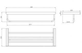 Полка для полотенец Milacio Ultra MCU.965.MB чёрный матовый