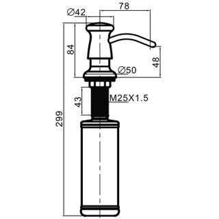 Дозатор для кухонной мойки Gappo G403-4 300 мл бронза