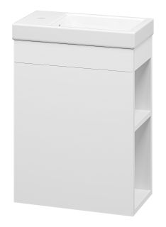 Подвесная тумба под раковину Misty Мини 40см с открытыми полками белый