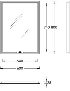 Зеркало с подсветкой Kerama Marazzi Mio MIO.mi.60\WHT с диммером 60 см белый