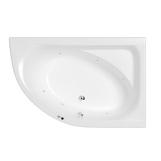 Гидромассажная ванна WHITECROSS Aquarella 0109.170110.100.SOFT.CR правая 170x110 см Soft хром