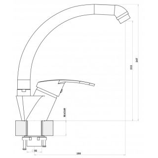 Смеситель для кухни Florentina Мира жасмин
