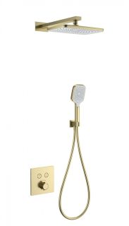 Душевой комплект Wonzon & Woghand WW-D2017-B-BG с термостатом брашированное золото