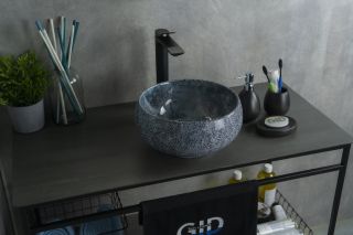 Раковина Gid Mnc481 54433 накладная под камень глянцевая 32x32x15.5