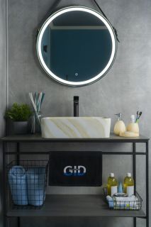 Раковина Gid Mnc600 54459 накладная под камень глянцевая 48x37x13