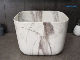 Раковина Gid Mnc9301 54480 накладная под камень матовый 36x36x25.5