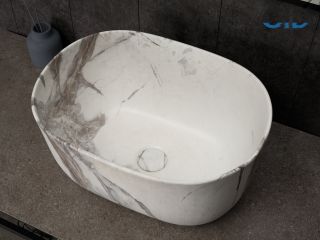 Раковина Gid Mnc9302 54481 накладная под камень матовая 45x32x22