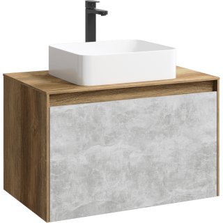 Подвесная тумба под раковину Aqwella Mobi MOB0108DB+MOB0708BS 80 см