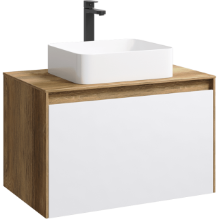 Подвесная тумба под раковину Aqwella Mobi MOB0108DB+MOB0708W 80 см