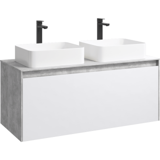 Подвесная тумба под раковину Aqwella Mobi MOB0112BS+MOB0712W 120 см