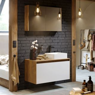 Зеркало-шкаф Aqwella Mobi MOB0410+MOB0717W 100 см