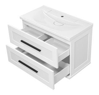 Подвесная тумба под раковину Misty Модерн 80см белый