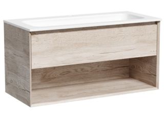 Подвесная тумба под раковину Sancos Marmi 1.0 MR1.0100EG 99см дуб галифакс натуральный