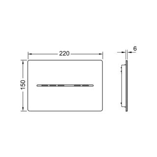 Электронная панель смыва TECE TECEsolid 9240465 с бесконтактной активацией питание от сети 6 В чёрный матовый