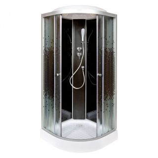Душевая кабина Deto L 809 стандартная BLACK 90х90х215 см