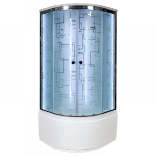 Душевая кабина Deto ЕМ4510 LED с гм. 100х100х220 см