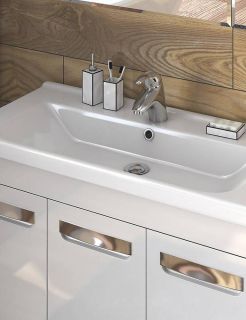 Тумба под раковину напольная Vigo Plaza tn.PLA.MIR.80.2D.2Y 80 см белый