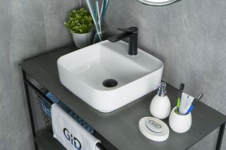 Раковина Gid N9044 51165 накладная белая 38.5x38.5x14