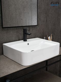 Раковина Gid N9258 51218 накладная белая 60x45x13