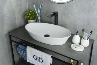 Раковина Gid N9397 51141 накладная белая 61x37x12