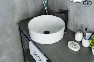 Раковина Gid N9425 51144 накладная белая 40x40x15