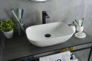 Раковина Gid N9447 51157 накладная белая 51x34x13