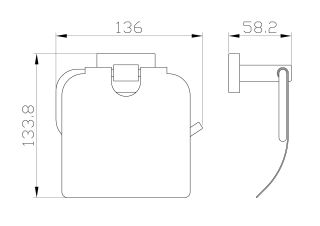 Держатель для туалетной бумаги Wonzon & Woghand Flat WW-9726 хром