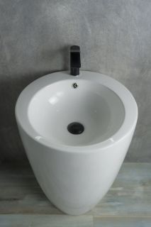 Раковина Gid Nb133 81106 накладная белая 49x49x82