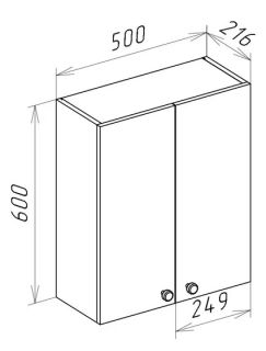Шкаф Bellezza Нептун 50см белый 00000001621