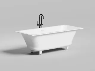 Ванна из искусственного камня Salini Orlanda Axis Kit S-Sense 103313MRH 170x75см RAL снаружи