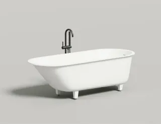 Ванна из искусственного камня Salini Ornella Kit S-Sense 102413M 170x70см белый матовый